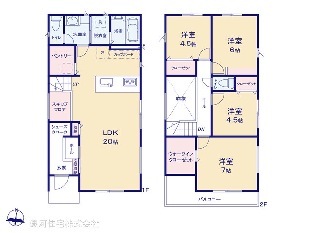 G00395685 神奈川県相模原市南区麻溝台７丁目 新築一戸建て 4480万円【間取図】