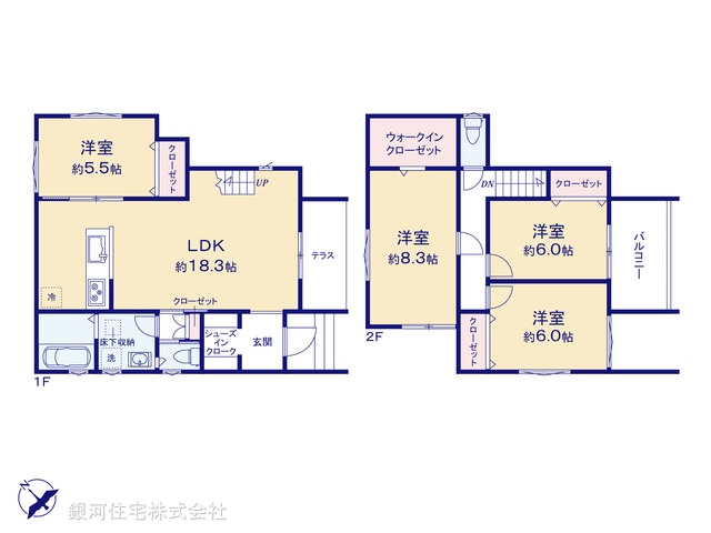 G00395696 埼玉県戸田市笹目７丁目 新築一戸建て 4980万円【間取図】