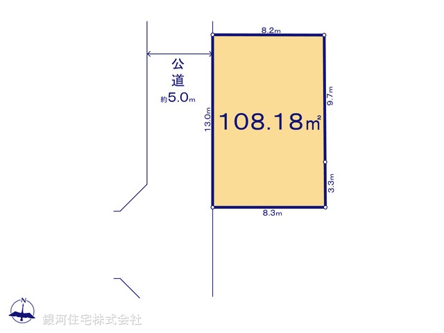G00395707 東京都小金井市東町２丁目 土地 6380万円【区画図】
