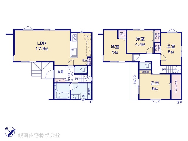 G00395762 千葉県習志野市藤崎３丁目 新築一戸建て 4580万円【間取図】