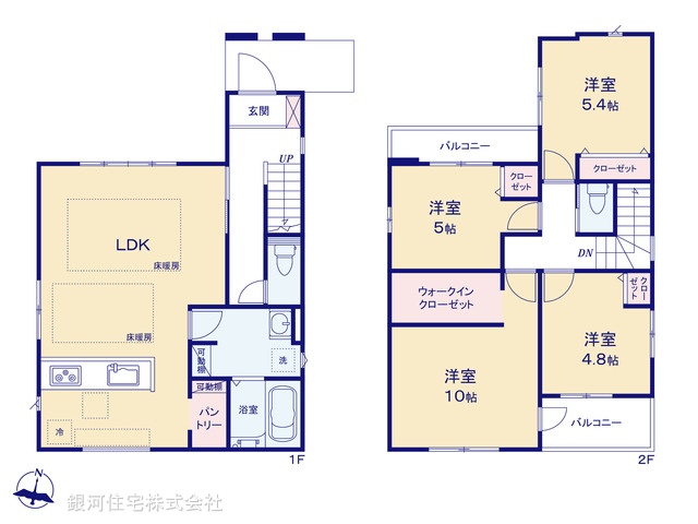 G00395783 東京都練馬区大泉学園町６丁目 新築一戸建て 6648万円【間取図】