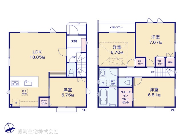 G00395784 埼玉県川口市大字小谷場 新築一戸建て 6180万円【間取図】