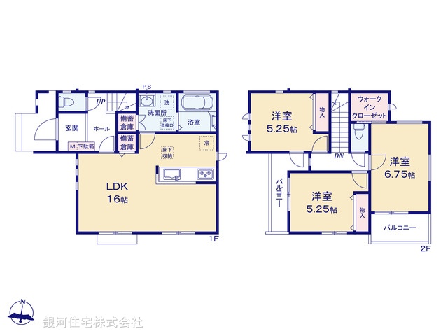 G00395812 東京都三鷹市北野４丁目 新築一戸建て 7790万円【間取図】