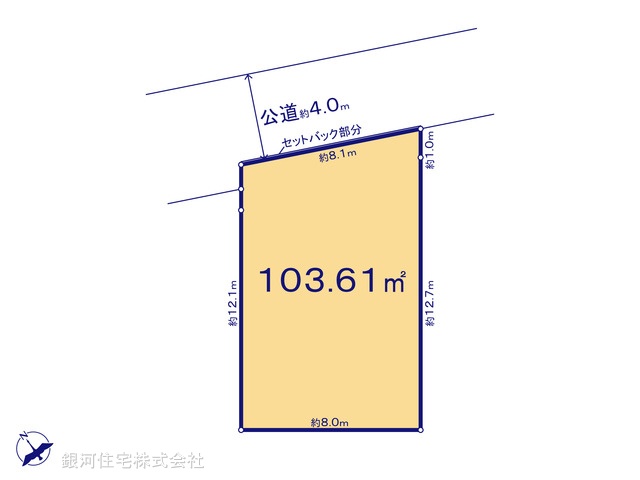 G00395825 千葉県柏市中原２丁目 土地 2299万円【区画図】