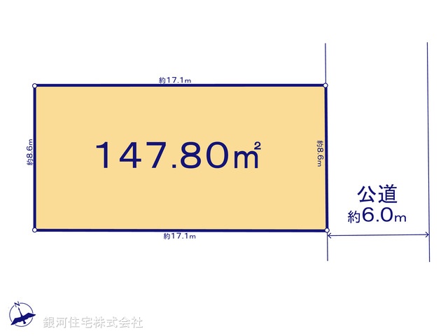 G00395832 千葉県松戸市西馬橋相川町 土地 4699万円【区画図】