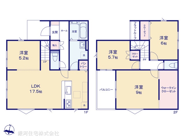 G00395842 埼玉県越谷市弥栄町２丁目 新築一戸建て 4398万円【間取図】