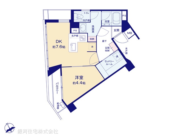 G00395924 東京都渋谷区恵比寿２丁目 中古マンション 7280万円【間取図】