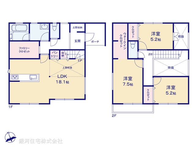 G00395971 千葉県船橋市芝山６丁目 新築一戸建て 3480万円【間取図】