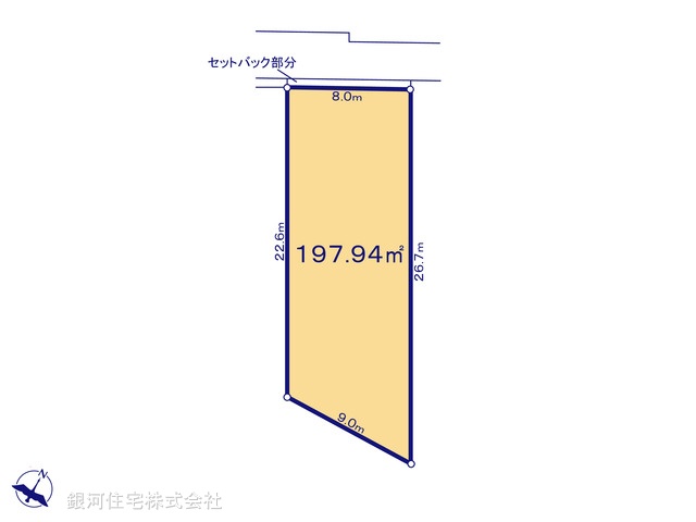 G00395992 東京都八王子市元八王子町２丁目 土地 2300万円【区画図】