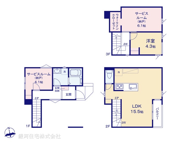 G00396025 千葉県市川市田尻４丁目 新築一戸建て 5180万円【間取図】
