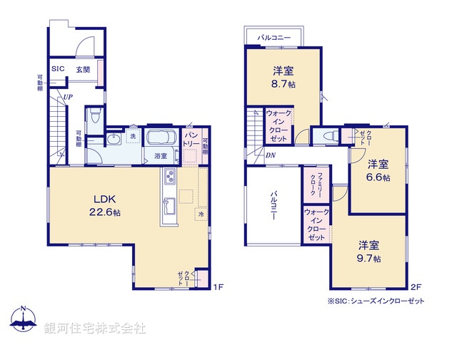 G00396039 千葉県我孫子市青山台２丁目 新築一戸建て 4648万円【間取図】