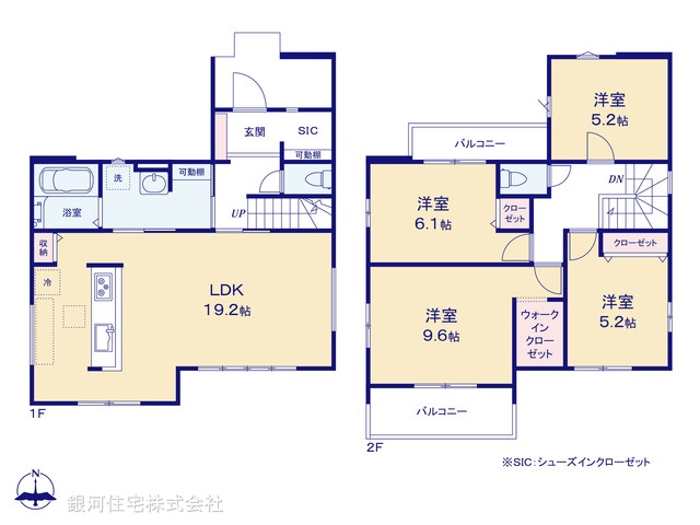 G00396040 千葉県我孫子市青山台２丁目 新築一戸建て 4598万円【間取図】