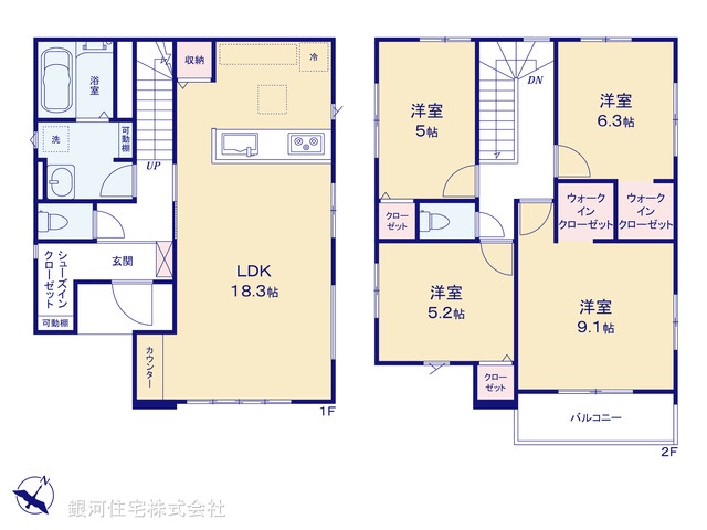G00396042 千葉県松戸市大金平４丁目 新築一戸建て 5148万円【間取図】