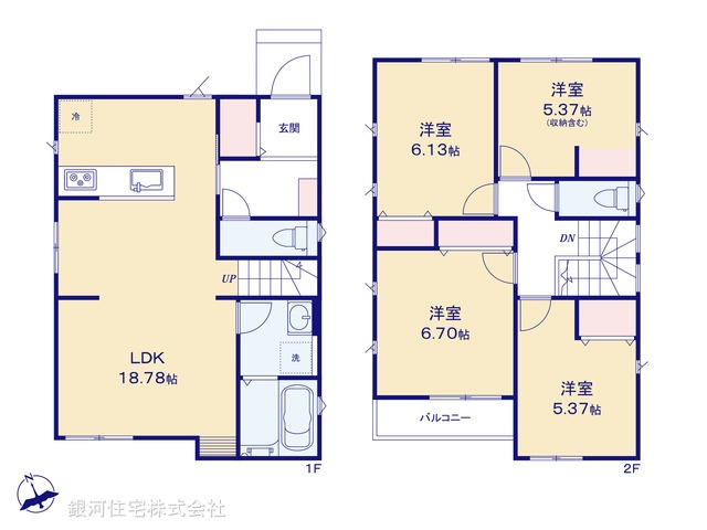 G00396060 埼玉県川口市柳根町 新築一戸建て 3699万円【間取図】