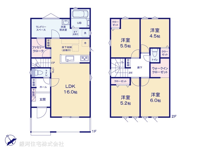 G00396081 千葉県鎌ヶ谷市中佐津間１丁目 新築一戸建て 3399万円【間取図】