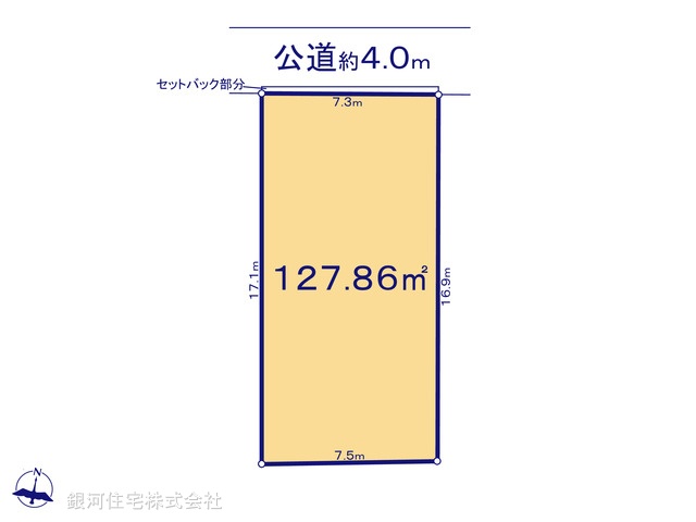 G00396108 埼玉県川越市宮元町 土地 1980万円【区画図】