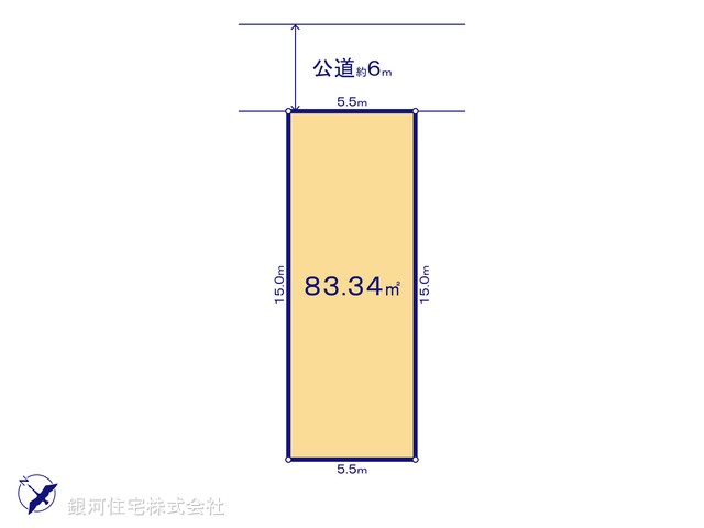 G00396127 千葉県浦安市今川４丁目 土地 5250万円 土地面積83.34m² (約25.21坪)【区画図】