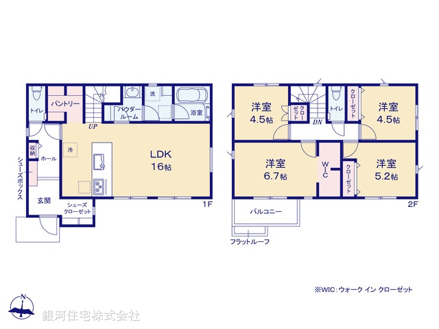 G00396153 東京都町田市真光寺１丁目 新築一戸建て 4398万円【間取図】