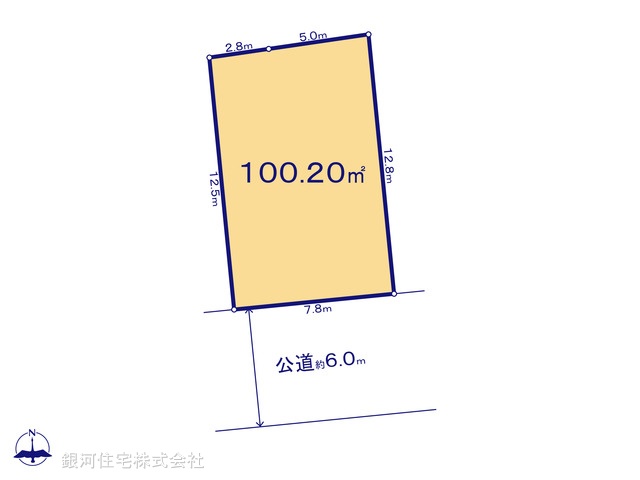 G00396154 埼玉県草加市金明町 土地 3690万円【区画図】
