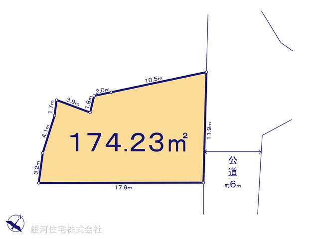 G00396166 神奈川県横須賀市ハイランド３丁目 土地 1980万円【区画図】