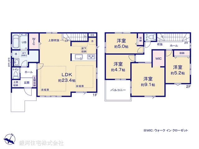 G00396240 東京都八王子市北野台２丁目 新築一戸建て 5399万円【間取図】