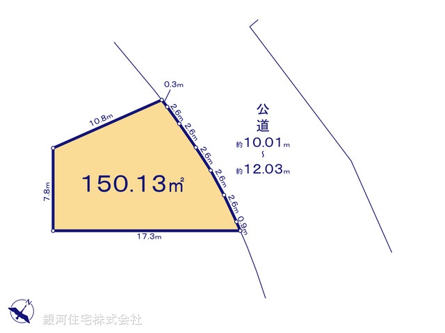 G00396260 神奈川県綾瀬市深谷中２丁目 土地 2990万円【区画図】