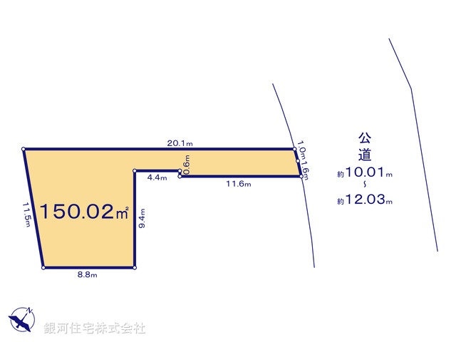 G00396262 神奈川県綾瀬市深谷中２丁目 土地 2690万円【区画図】