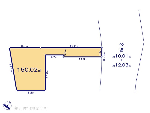 G00396264 神奈川県綾瀬市深谷中２丁目 土地 2790万円【区画図】