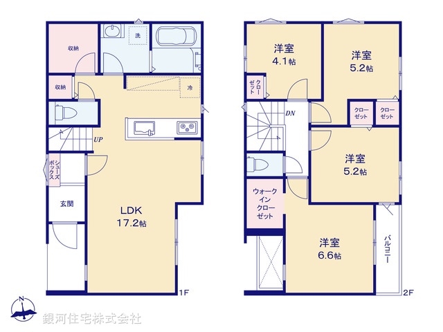 G00396275 千葉県柏市西町 新築一戸建て 4180万円【間取図】