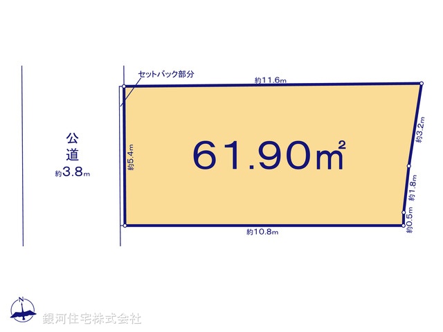 G00396294 東京都世田谷区代田１丁目 土地 9880万円【区画図】
