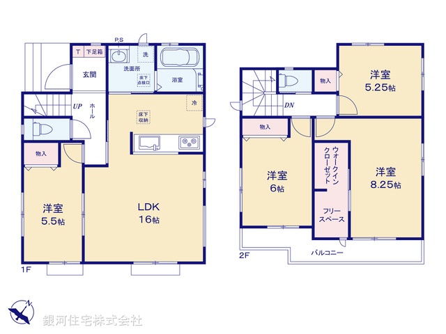 G00396318 千葉県千葉市花見川区こてはし台５丁目 新築一戸建て 3290万円【間取図】