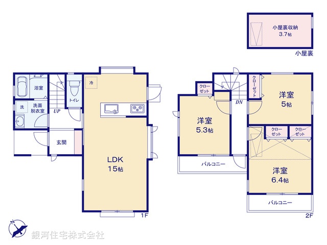 G00396376 埼玉県入間市東町１丁目 新築一戸建て 2980万円【間取図】