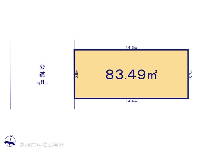 G00396379 東京都葛飾区水元４丁目 土地 3300万円【区画図】