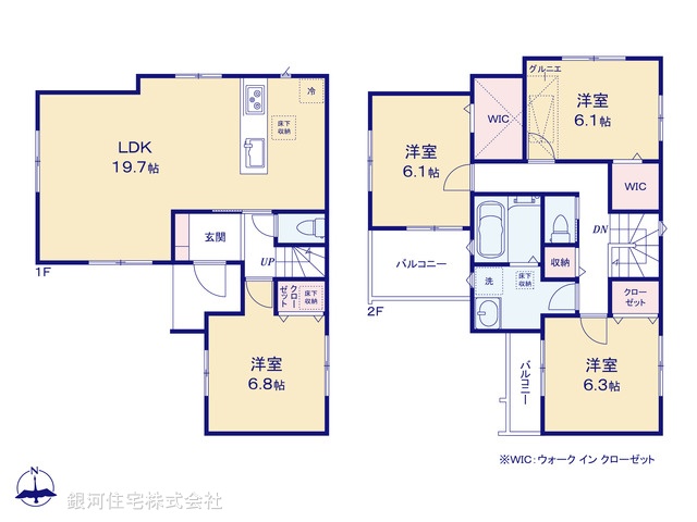 G00396395 埼玉県川口市元郷３丁目 新築一戸建て 4880万円【間取図】
