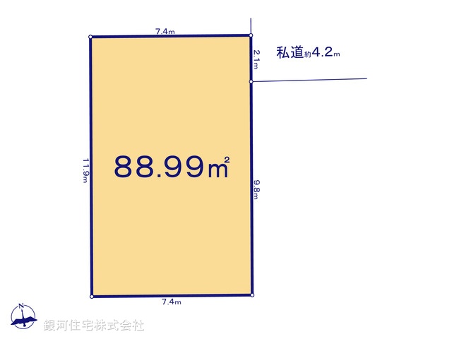 G00396408 東京都小平市小川町１丁目 土地(建築条件付土地) 2400万円【区画図】