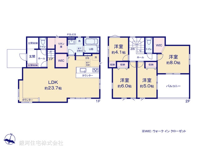 G00396416 埼玉県所沢市小手指南２丁目 新築一戸建て 4999万円【間取図】