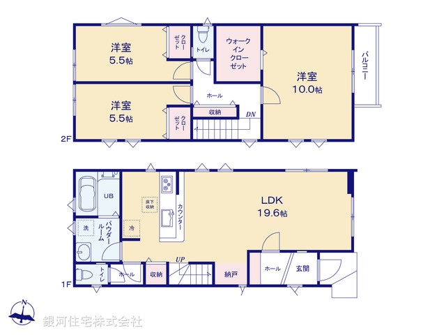 G00396477 神奈川県川崎市多摩区南生田３丁目 新築一戸建て 4799万円【間取図】