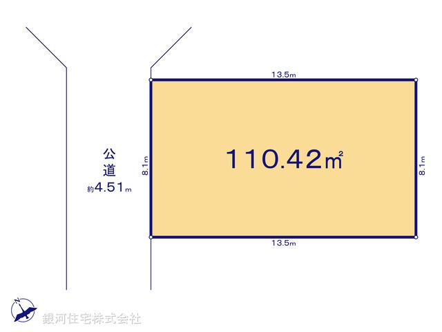 G00396497 神奈川県相模原市中央区田名 土地 1900万円【区画図】