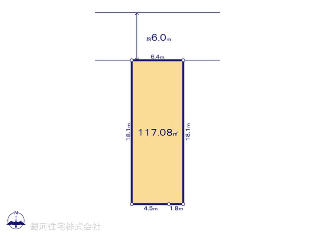 G00396508 東京都八王子市鹿島 土地(建築条件付土地) 3530万円【区画図】