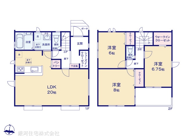 G00396553 埼玉県朝霞市浜崎４丁目 新築一戸建て 4998万円【間取図】