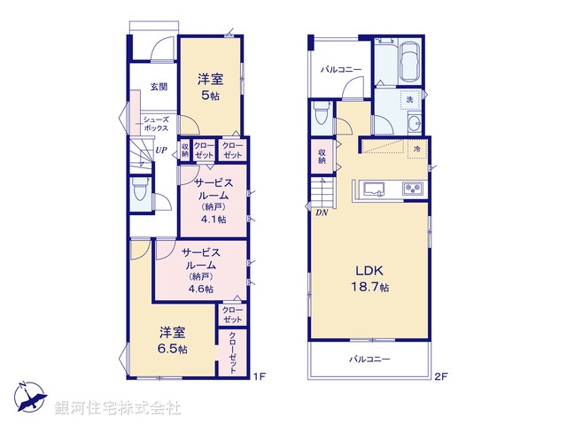 G00396567 千葉県市川市曽谷２丁目 新築一戸建て 4580万円【間取図】