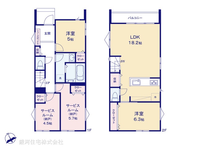 G00396568 千葉県市川市曽谷２丁目 新築一戸建て 4480万円【間取図】
