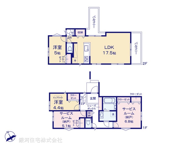 G00396569 千葉県市川市曽谷２丁目 新築一戸建て 4180万円【間取図】