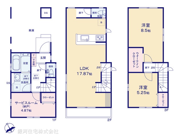 G00396637 千葉県市川市本行徳 新築一戸建て 5790万円【間取図】