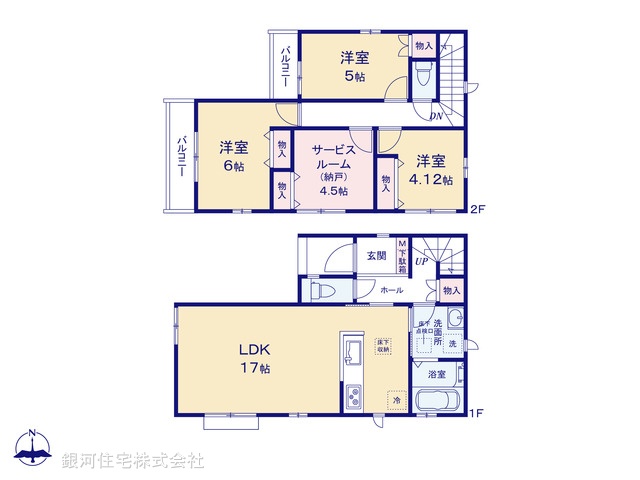 G00396667 東京都足立区西新井４丁目 新築一戸建て 6190万円【間取図】