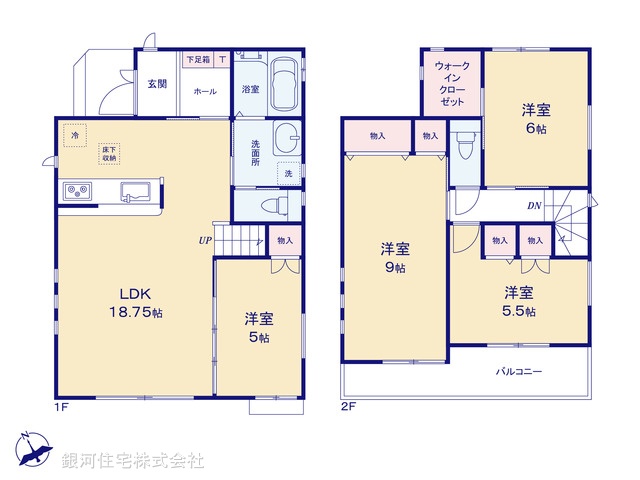 G00396669 千葉県千葉市稲毛区天台４丁目 新築一戸建て 3998万円【間取図】