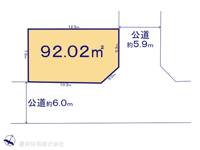 G00396706 埼玉県川口市榛松３丁目 土地 2999万円【区画図】
