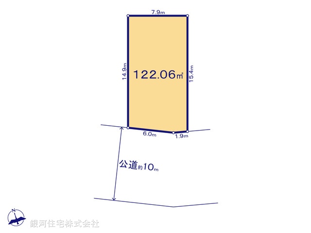 G00396756 東京都世田谷区宇奈根２丁目 土地 6440万円【区画図】