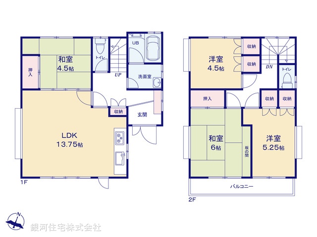 G00396815 千葉県千葉市稲毛区園生町 中古一戸建て 2749万円【間取図】