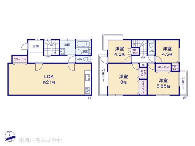 G00396819 千葉県船橋市夏見台３丁目 中古一戸建て 2999万円【間取図】